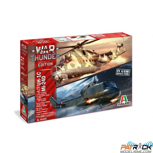 1/72e Italeri UH-1C & MI-24D War Thunder