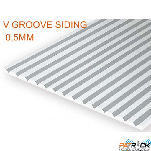 2040-Evergreen Plaque "V" 152x304x0,5x1mm