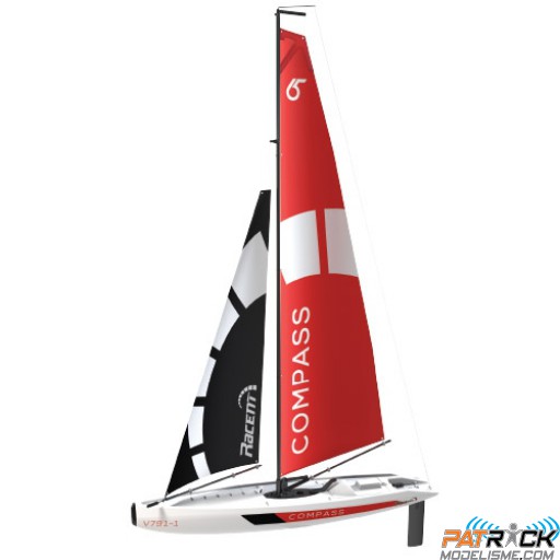 Volantex rc Voilier COMPASS 65CM - Prêt à naviguer