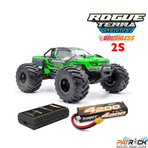 Hobbytech Rogue Terra Sport Brushless 2s vert - Pack RTR