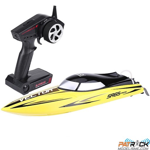 Volantex Racent Vector SR65 Brushed Racing Boat Jaune Prêt à naviguer