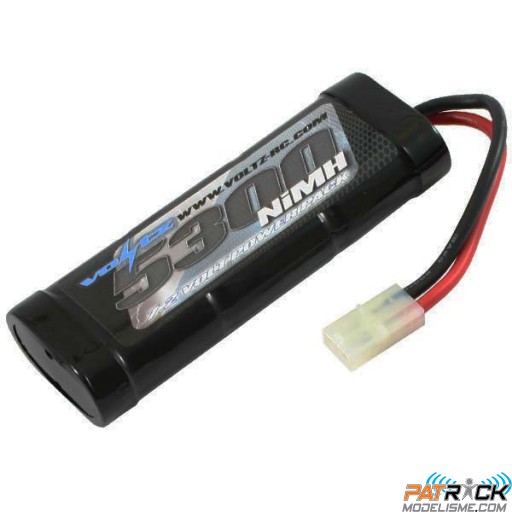 Accu NiMH Voltz stick 5300 mAh 7,2v fiche Tamiya