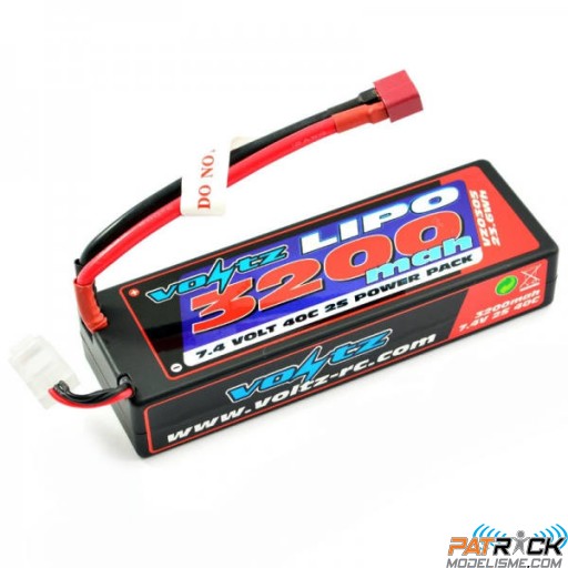 Accu Lipo Voltz 2S 7.4V 3200mAh 40C Hardcase Dean