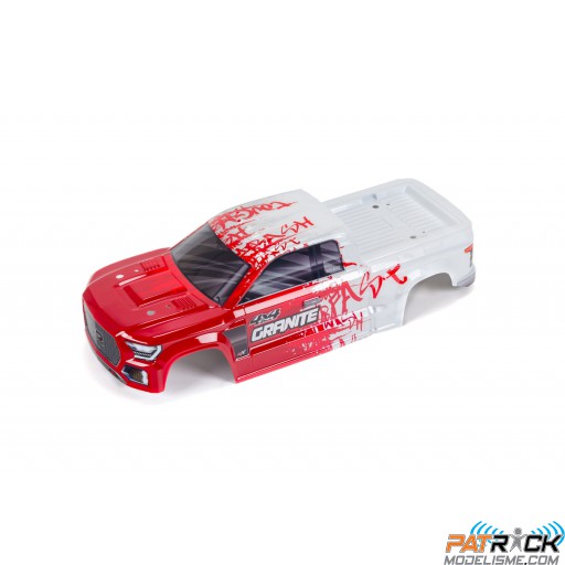 Carrosserie Arrma Granite 4x4 BLX peinte et décorée rouge