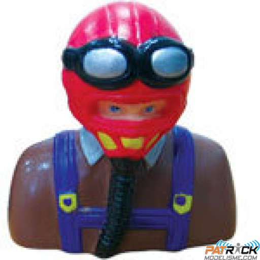 Buste de pilote jet 65mm maron/rouge