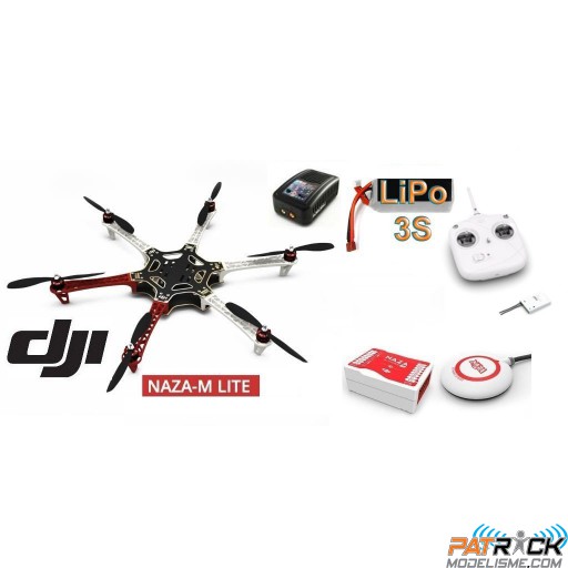 ∆ Dji F550 e305 COMBO LITE - NAZA-M LITE+GPS, Radio DJI DT7 new, Lipo 4000 3s, Chargeur rapide