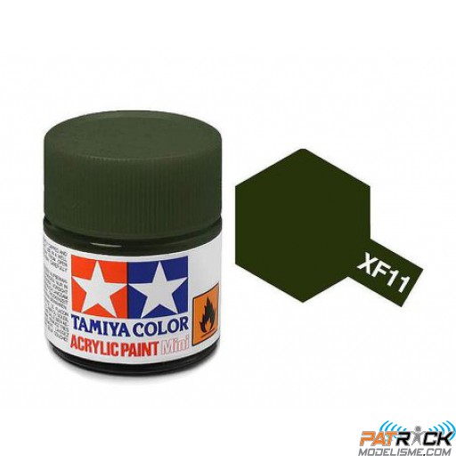 Pot de peinture acrylique Tamiya XF-11 Vert Aéronavale Mat 10ml