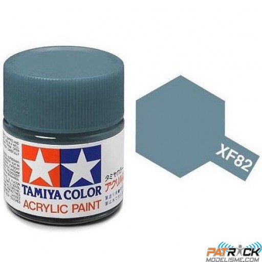 Pot de peinture acrylique Tamiya XF-82 Gris océan 2 RAF mat 10ml