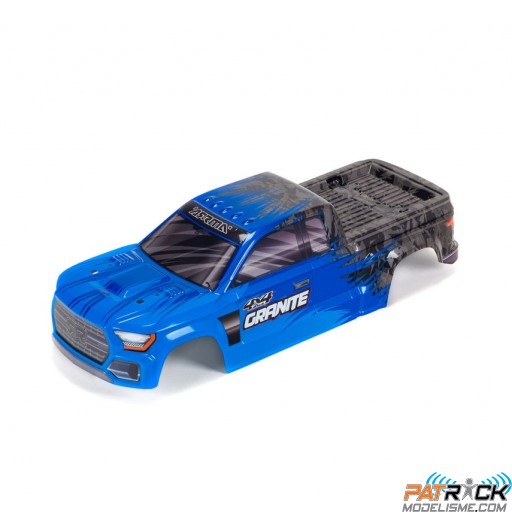 Carrosserie Arrma Granite 4x4 peinte et décorée bleue