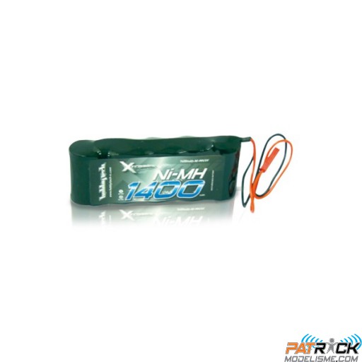 Pack de batterie RX FLAT 6V 1400mAh Ni-Mh soude gaine à plat prise BEC