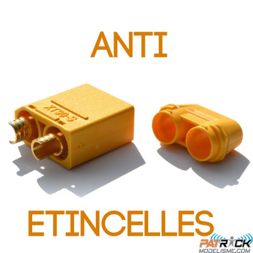 Connecteur : prise XT90S anti-étincelles Mâle