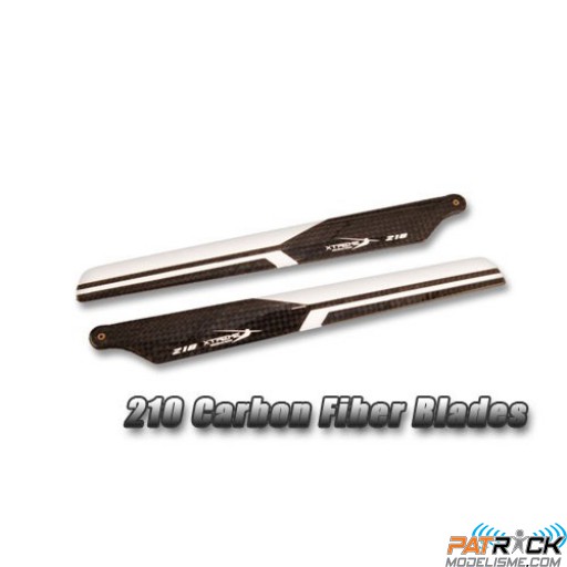 Pales principales XTREM Carbon 210mm (pour héli class 250)