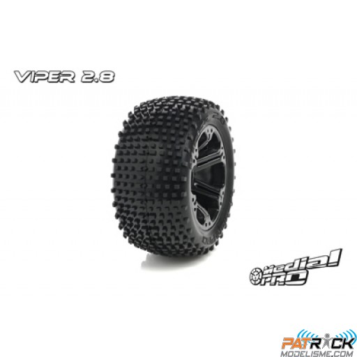 MEDIAL PRO VIPER 2.8 Monté-collés HEX. 12mm TRAXXAS - AR 1/10e - LA PAIRE