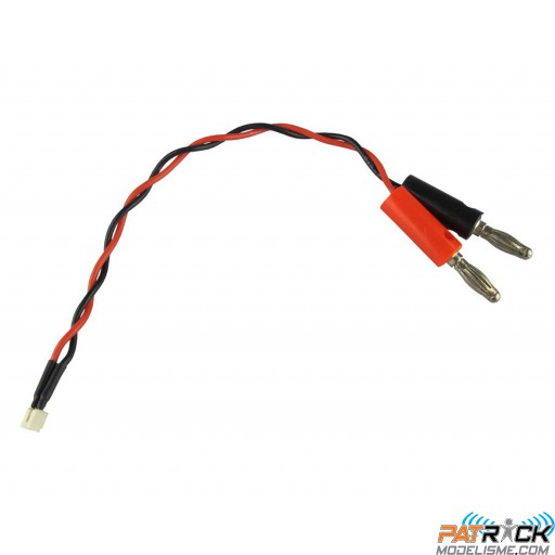 Cordon de charge bananes 4mm vers micro JST 1,25 2P 15cm