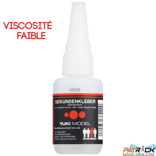 YUKI MODEL colle CYANO UNIVERSELLE 20g viscosité faible