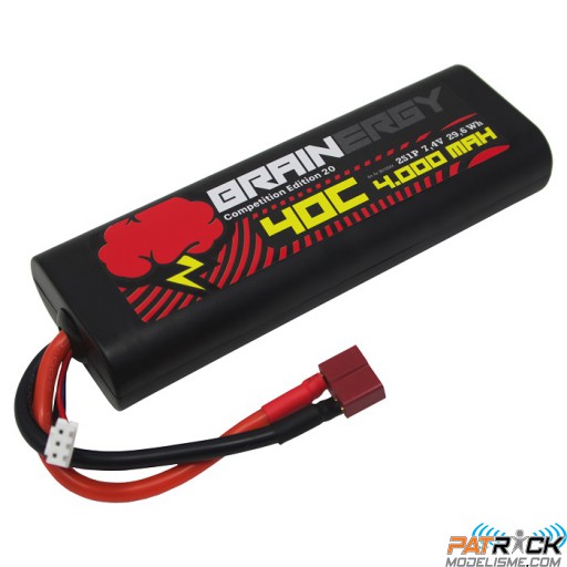 Accu LiPo BRAINERGY Hardcase 2s1p 7,4V 4000mAh 40C Dean