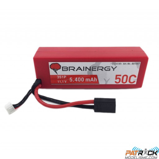Accu LiPo BRAINERGY Hardcase 3s1p 11,1V 5400mAh 50C TRAXXAS