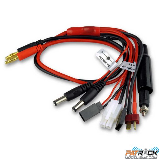 Cordon de charge bananes 4mm vers multi-fiches Yuki