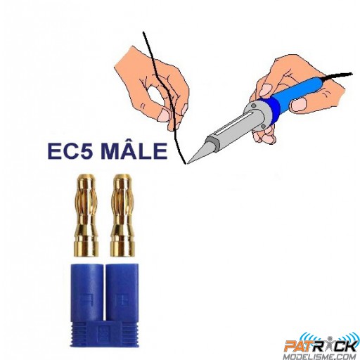 Connecteur EC5 Mâle soudée atélier