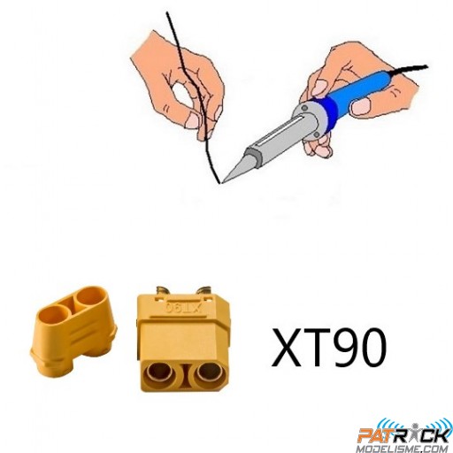 Connecteur OR XT90 Femelle avec capuchon soudée atelier