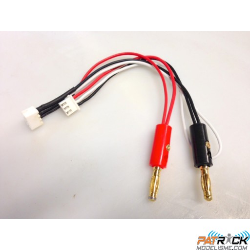 Cordon de charge bananes 4mm vers JST-XH 2S