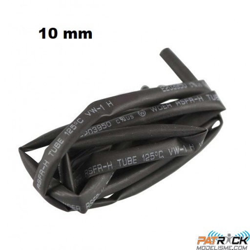 Gaine thermorétractable 10mm x 1m noire