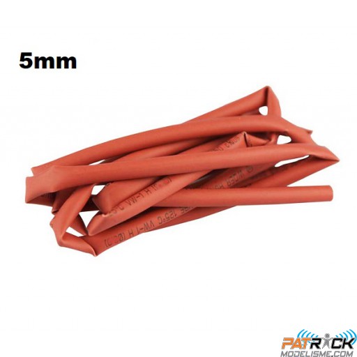 Gaine thermorétractable 5mm x 1m rouge