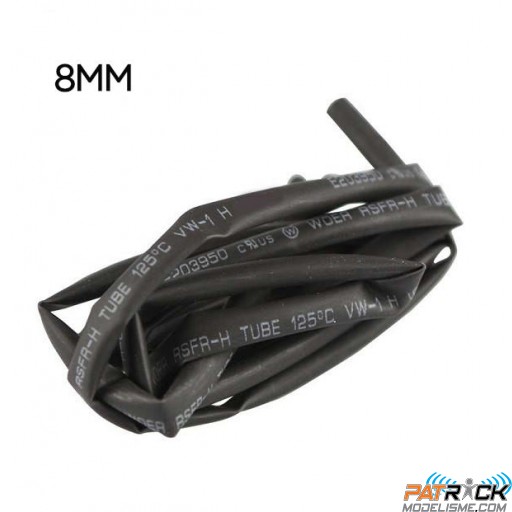 Gaine thermorétractable 8mm x 1m noir