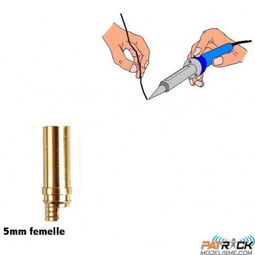 Prise PK/OR 5mm Femelle soudée atelier