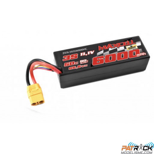 Accu LiPo Maxcell 6000 3s 11,1v 50C XT90 Hardcase