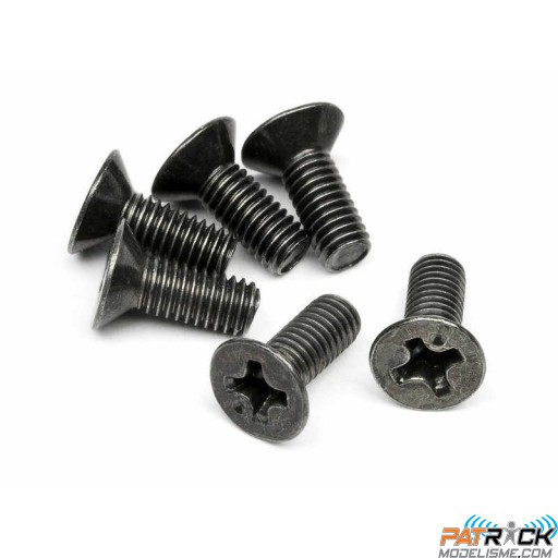 Vis tête fraisée M3x8mm 6 pièces