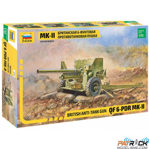 1/35 Zvezda Canon britannique QF 6-PDR MK-II