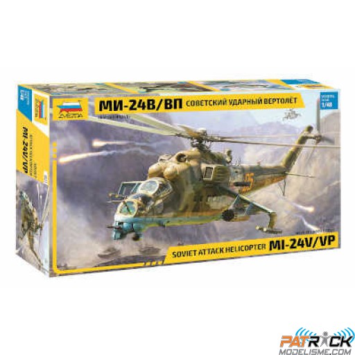 1/48 Zvezda Hélicoptère d'attaque soviétique Mi-24V/VP