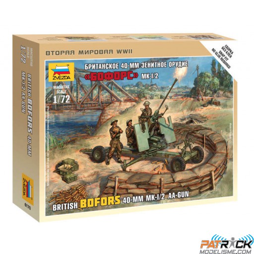 1/72 Zvezda Canon Britannique Bofors 40mm