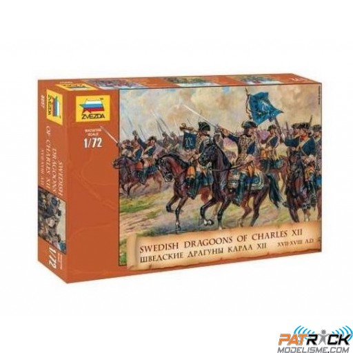 1/72e Zvezda Dragons Suedois de Charles XII