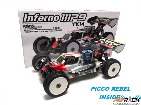 Kyosho INFERNO MP9 TKI4 Nitro READYSET (Picco Rebel XL 4.0cc)