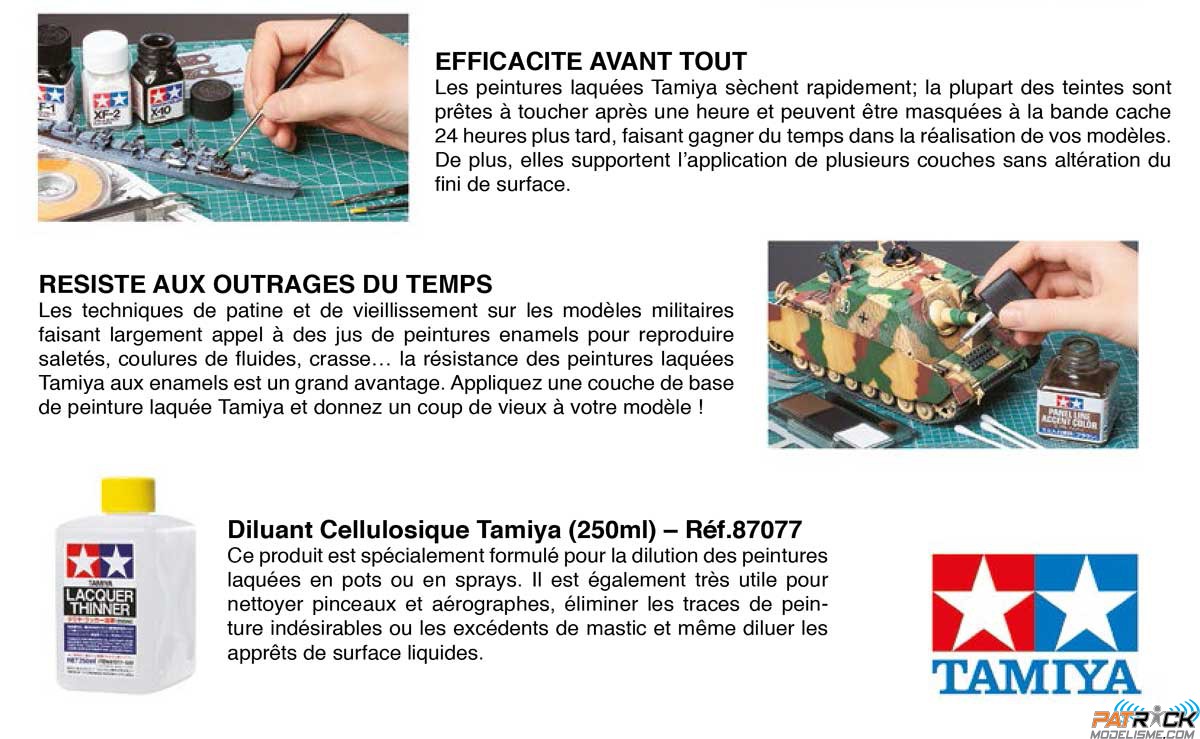 Tamiya LP-1 - noir brillant - Peinture laquée 10 ml