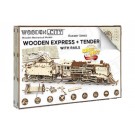 Wooden city - Locomotive et Tender + rails