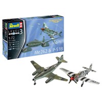 1/72e Revell Combat Set Messerschmitt Me262 & P-51B Mustang