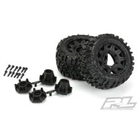 Roues Proline Trencher 2,8" jante noire Raid (paire) 12mm AV/AR