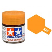 Pot de peinture acrylique Tamiya X-26 Orange translucide 10ml