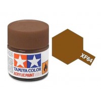 Pot de peinture acrylique Tamiya XF-64 Rouge Brun mat 10ml