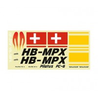 Planche d'autocollants rouge Pilatus PC-6 Multiplex
