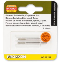 Meule sphérique diamanté 2,2mm (2pcs) Proxxon