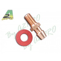 Prise de pressurisation en laiton, filetage M4 - 3 pièces
