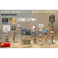 1/35e MiniArt Panneaux de signalisation routière WWII Afrique du nord