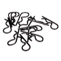 Clips de carrosserie noir 12 pièces – 26mm moyen 1/8e - 1/10
