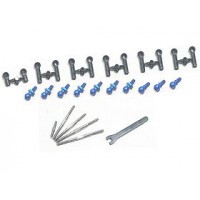 64 titane Turnbuckle Set w/Ballcups and truer 5 pièce(s) ALU bleu - M18T