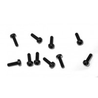 Vis nylon à tête cylindrique noire M3x10 (10pcs)