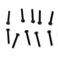 Vis nylon à têtes cylindriques noire M3x20 (10pcs)